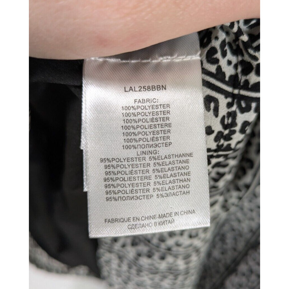 LILI SIDONIO Dress‎ Women Medium Striped Animal Print Lined Boho 3/4 Sleeve - Picture 12 of 15